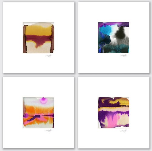Meditations Collection 6 - 4 Abstract Paintings by Kathy Morton Stanion