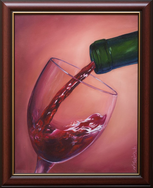 Original Artwork By Natalia Marinych Red Wine Artfinder
