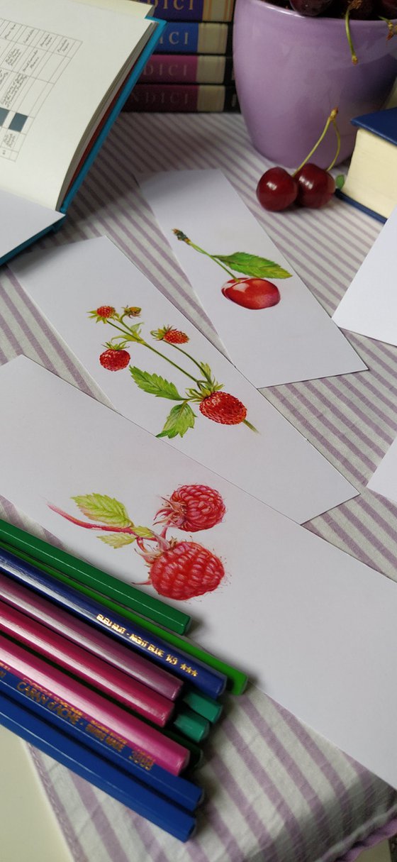My Wild Berries as Bookmarks - The Wild Strawberries
