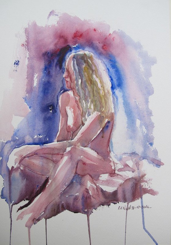 Seated female nude