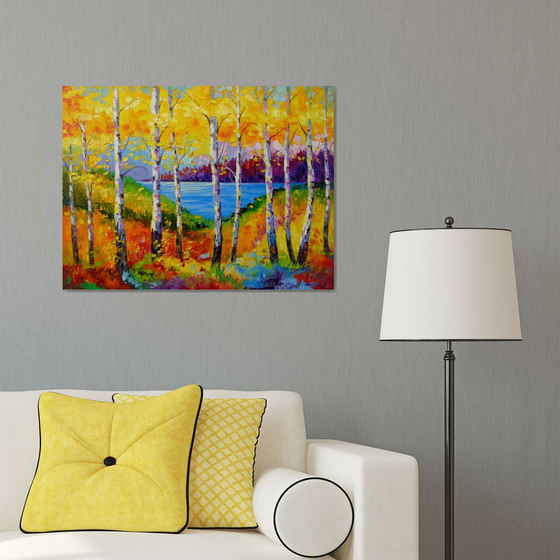 Colorful birch