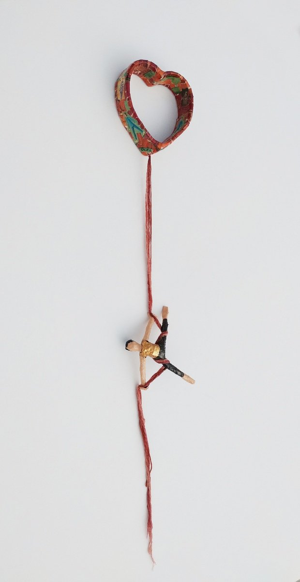 Aerial acrobatics - original paper sculpture by Shweta Mahajan