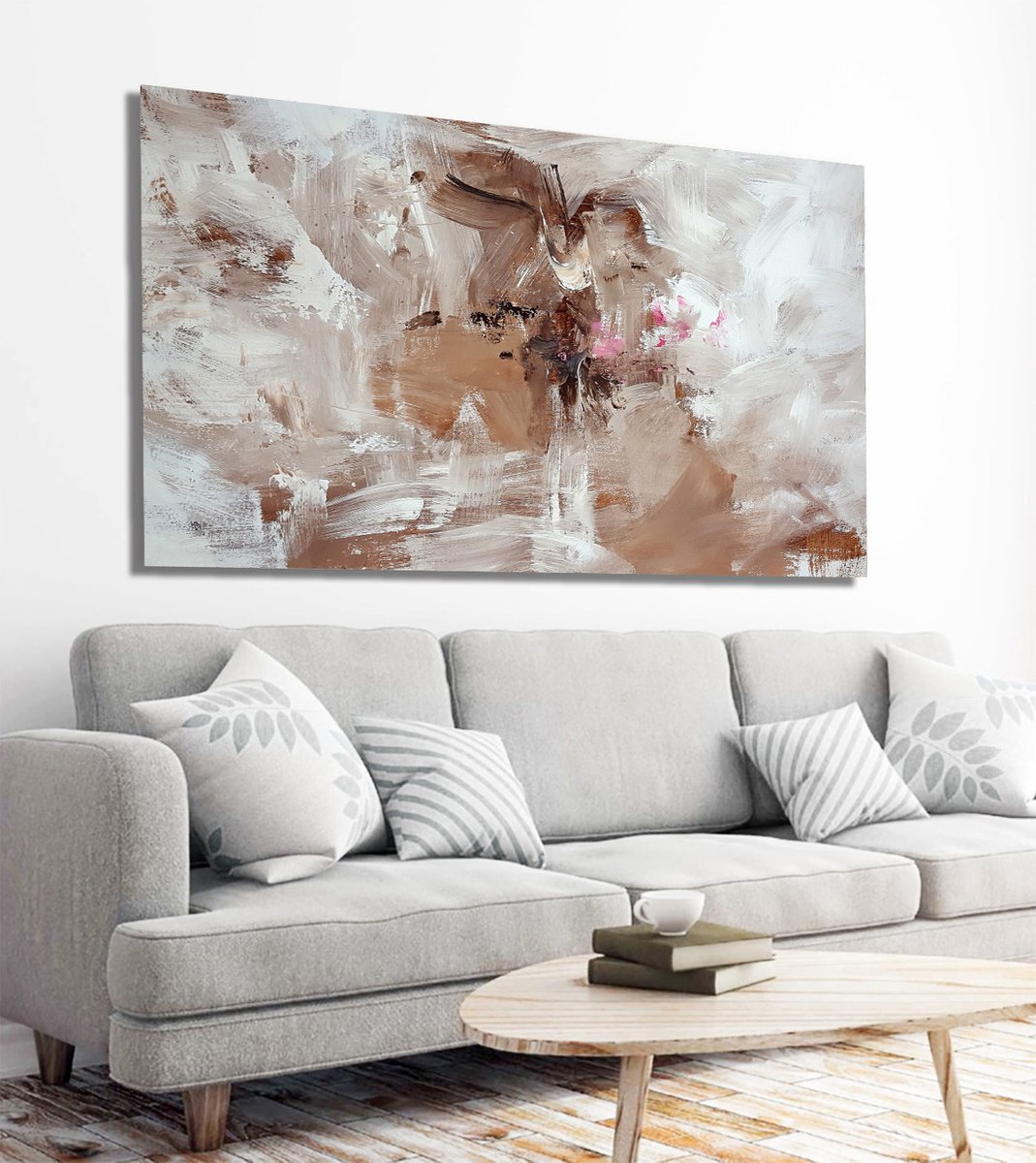 Abstract Oil Painting By Hugh Abernethy, 60 X 36, Monono, Original Artwork