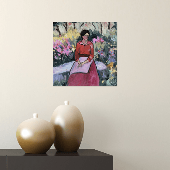Woman in the Flower Garden