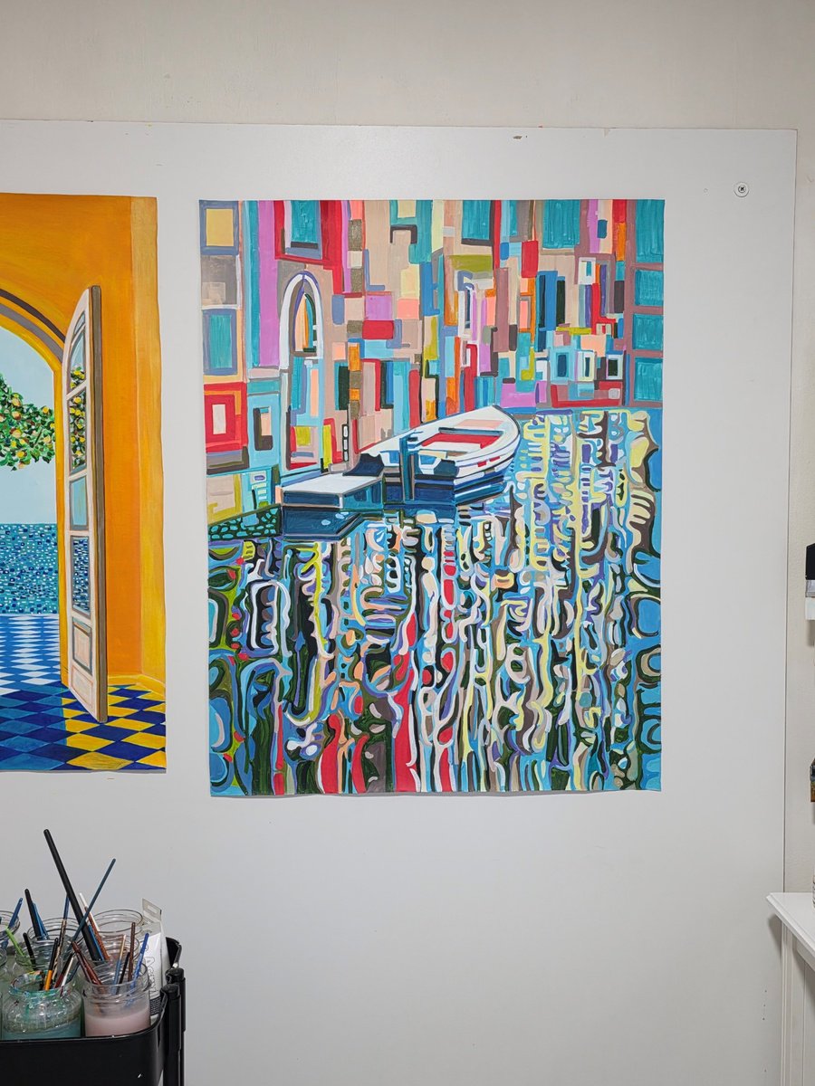 Original Acrylic Painting - Venice by Alexandra Djokic