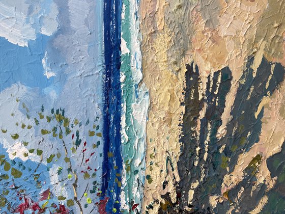 Coastal Oil Painting - Modern Sea Art