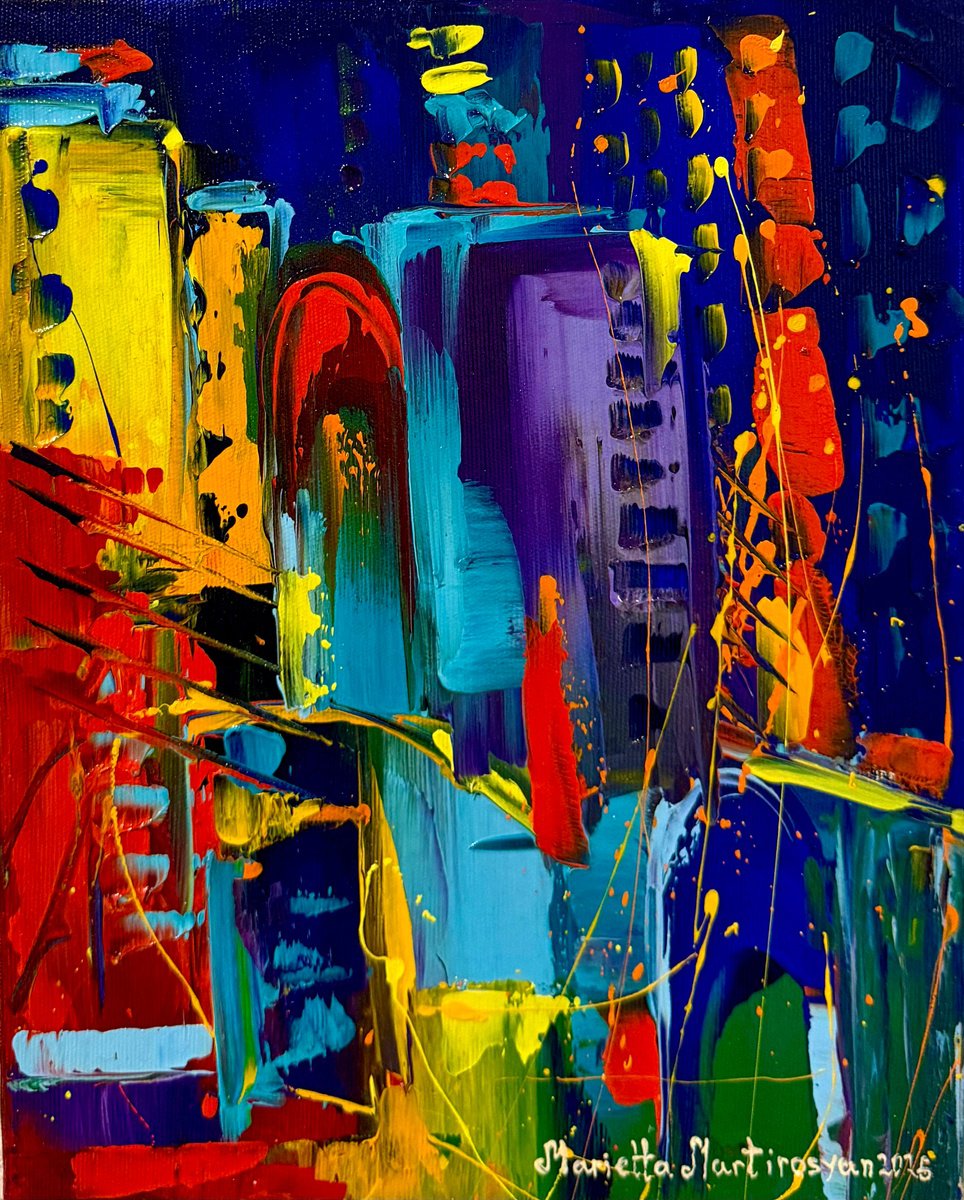 Urban Rhythm In Color By Marieta Martirosyan, 9 X 12, Artwork For Sale On Artfinder