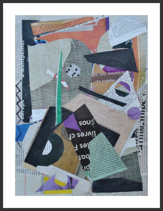 En balade / abstract collage / 21X29cm / 8,27X11,41 in
