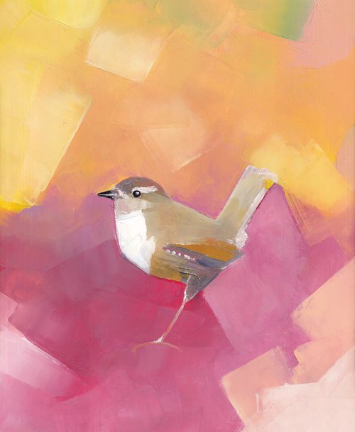Bird in the lovely garden by Olha Gitman