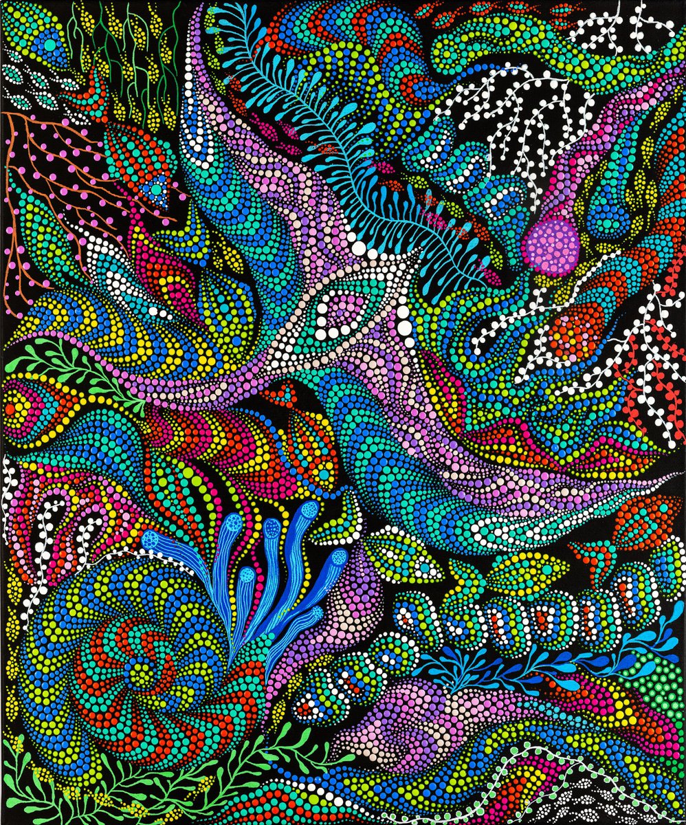 Expressive Giclee Print , Underwater Life By Oxana Lazari, 24 X 28, Artwork For Sale On Artfinder