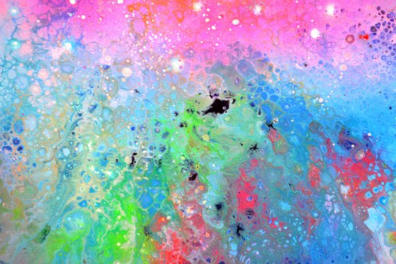 Flow with the Wind - Large Colorful Abstract