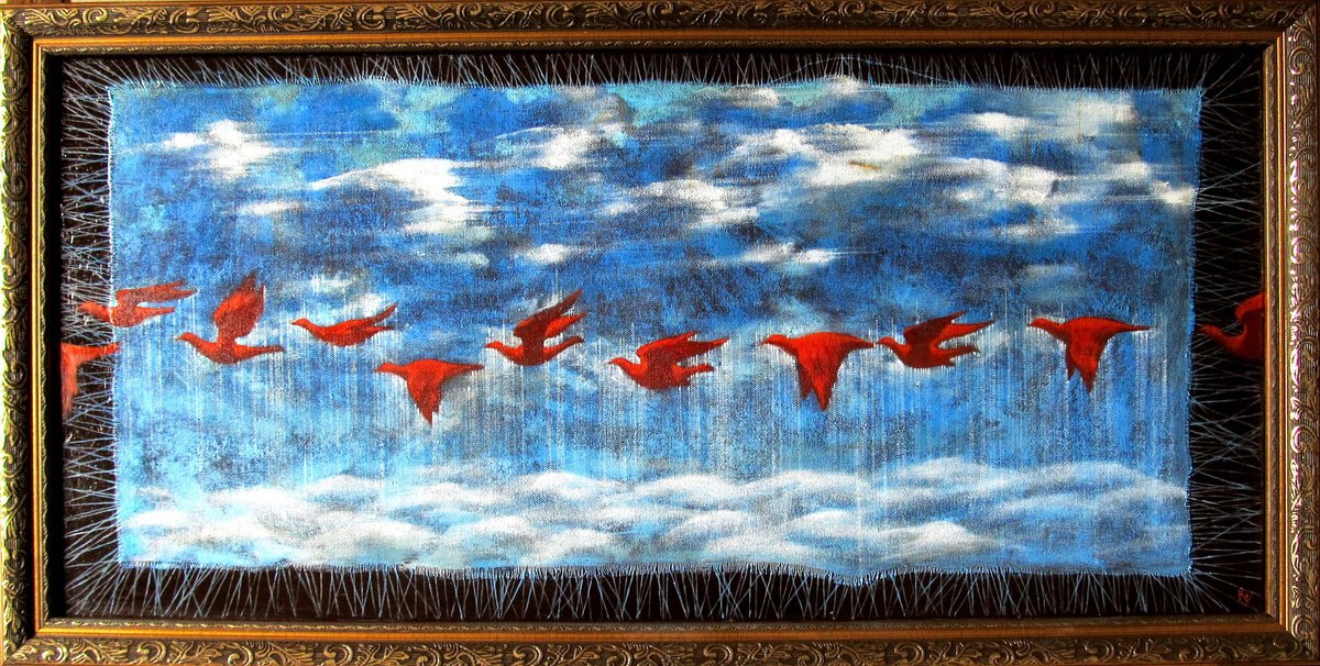 Flight of Red Birds by Serhiy Roy