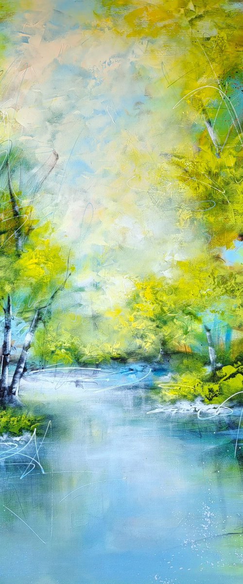 "Tranquil Waters: Forest Serenity", XXL by Vera Hoi