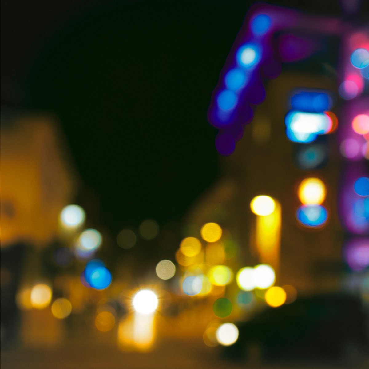 City Lights 6. Limited Edition Abstract Photograph Print  #1/15. Nighttime abstract photography series.