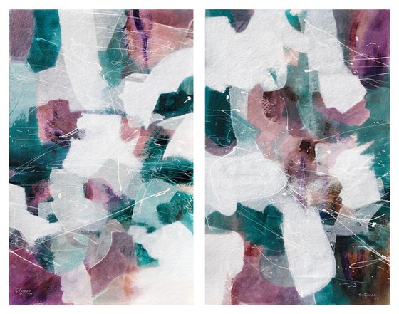 'Dynamic Rhythm' (Diptych)