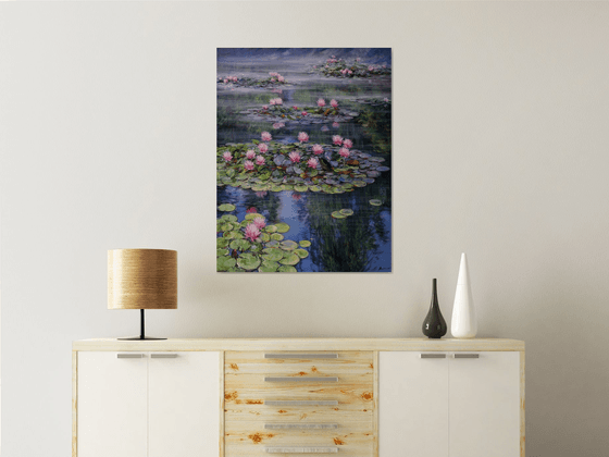 "Water lilies on the water"