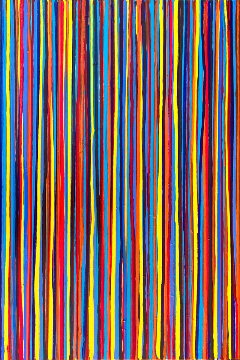 Abstract Acrylic Painting By Carla Sa Fernandes, 24 X 35, The Emotional Creation #386, Original Artwork