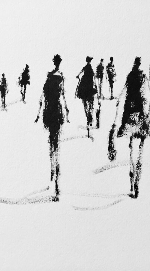 Impact Figures #3 - Black and white by Tihomir Cirkvencic