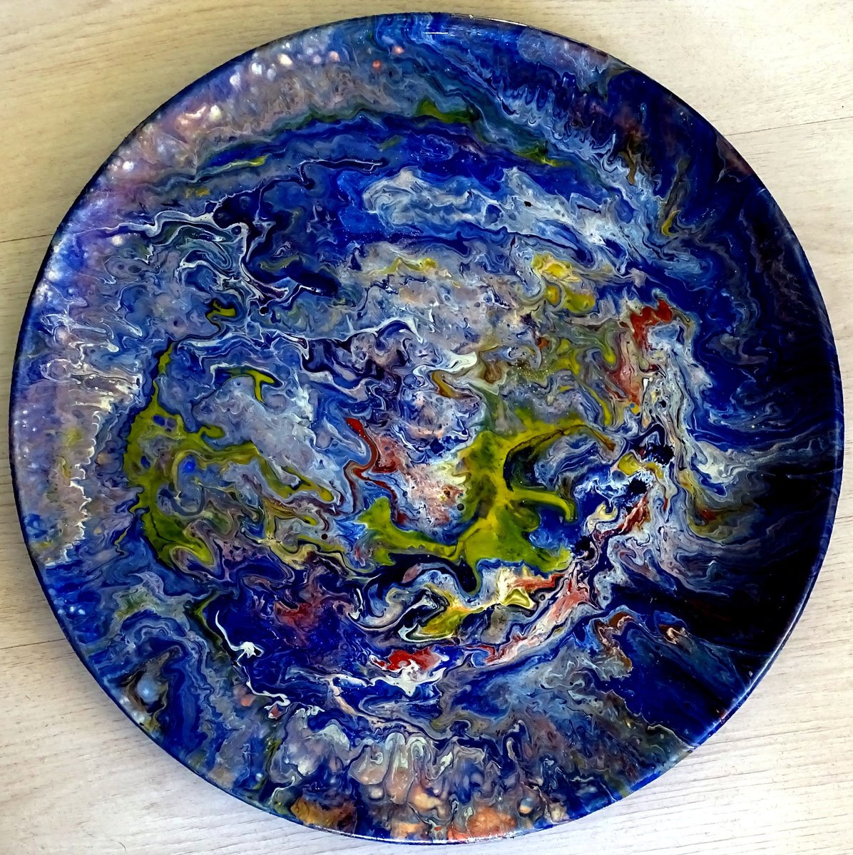 Abstract Oil Painting By Cb., 16 X 16, Plate 2, Original Artwork