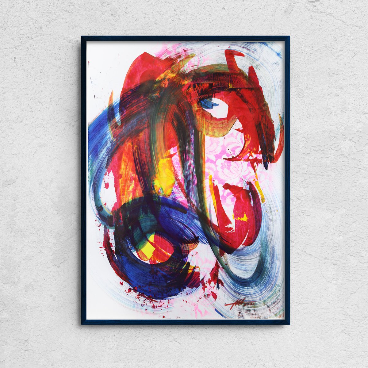 Abstract Acrylic Painting By Anatoliy Menkiv, 24 X 33, Dialogue That Didn