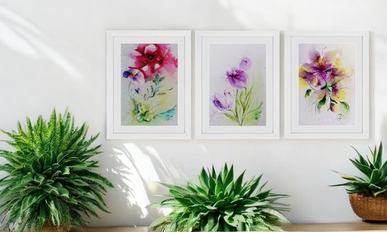 Flower  Triptych