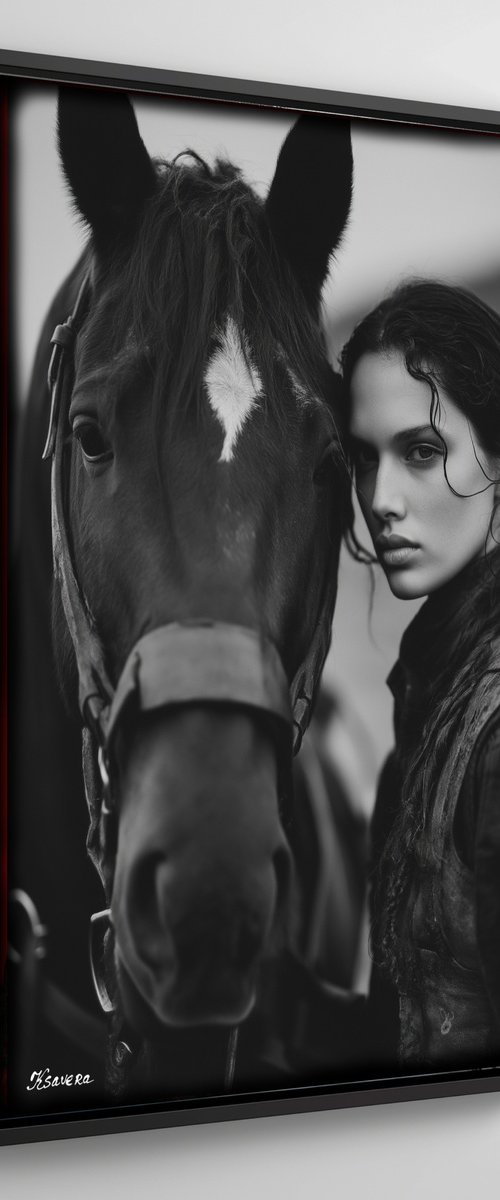 Lady and horse B0805A by Ksavera