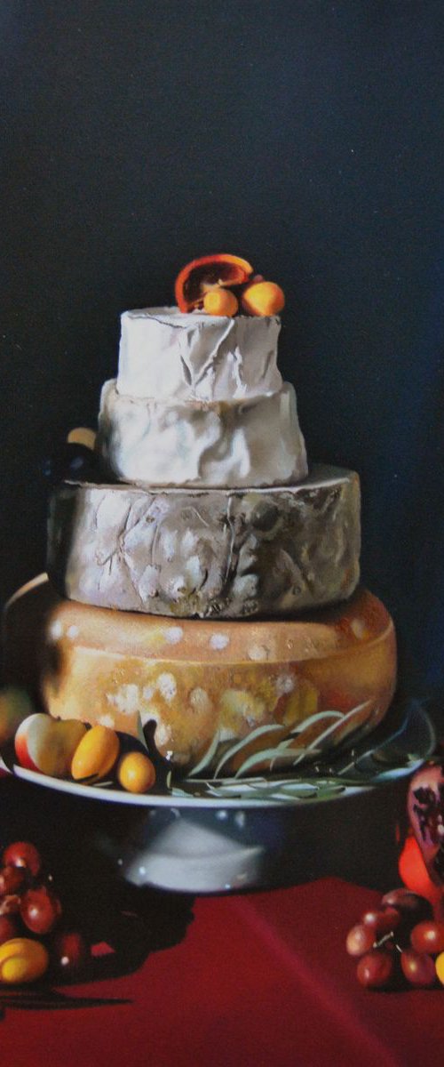 Still life with cake by Valeri Tsvetkov