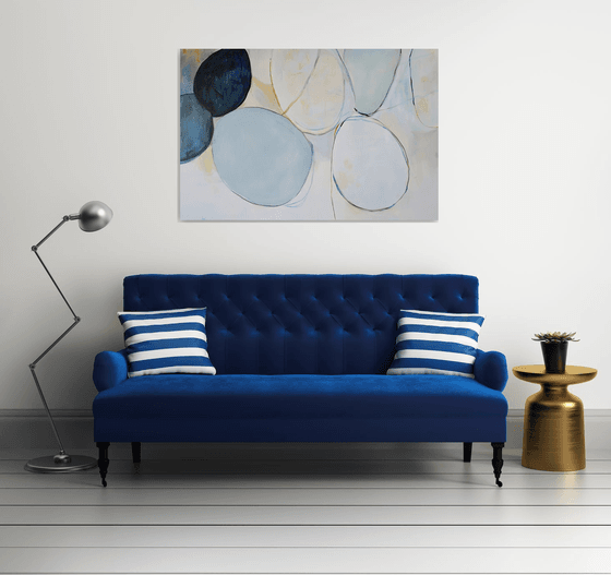 Blue and Neutral Artwork