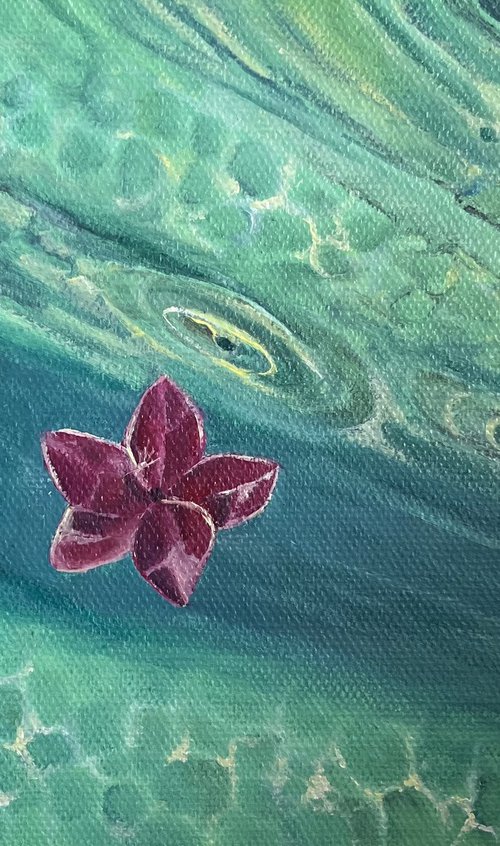 Hibiscus Turquoise Water Mini by Myroslava Denysyuk