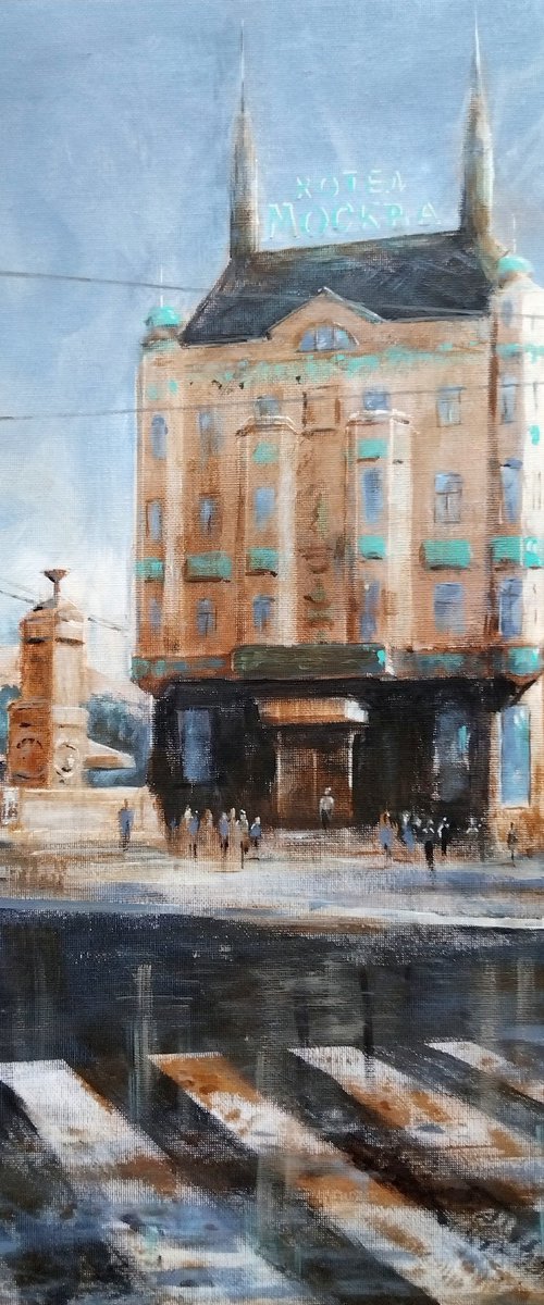 Hotel Moskva 40x50cm 2024 by Nenad Kojić watercolorist