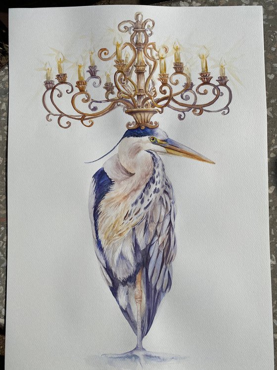 Heron & Golden Chandelier 2