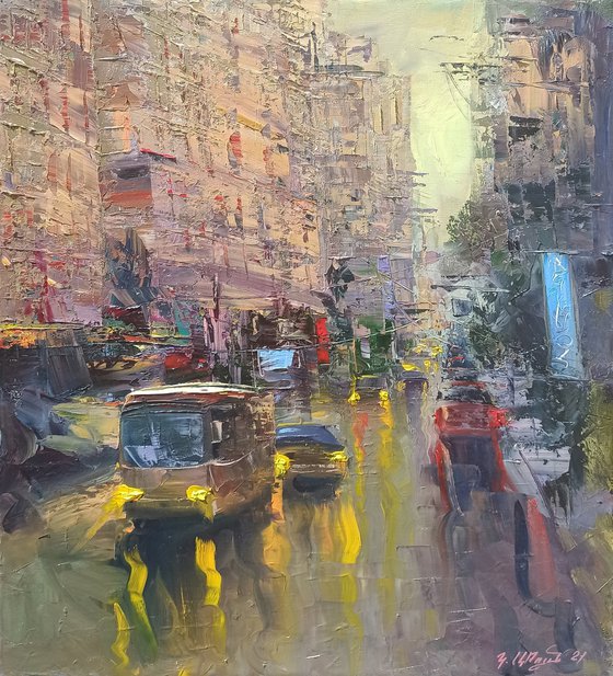 Street-2 (50x60cm, oil painting, ready to hang)