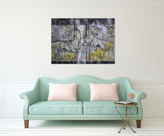 Carousel of Rain and Sun. Horses