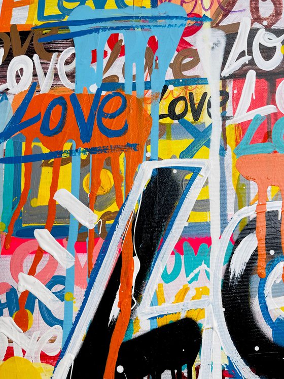 Love is Love  (90x90 cm) ready to hang