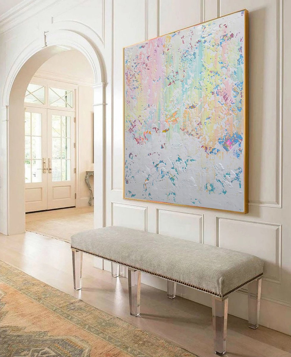 Abstract Acrylic Painting By Alex Senchenko, 39 X 47, Abstract 2471, Original Artwork