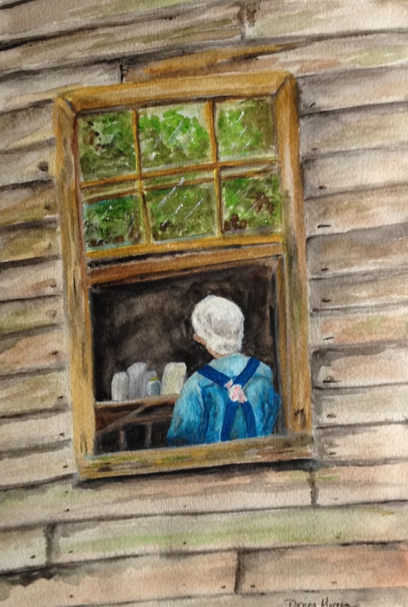 Impressionistic Portrait Watercolour By Donna Daniels, 19 X 23, The Miller, Original Artwork