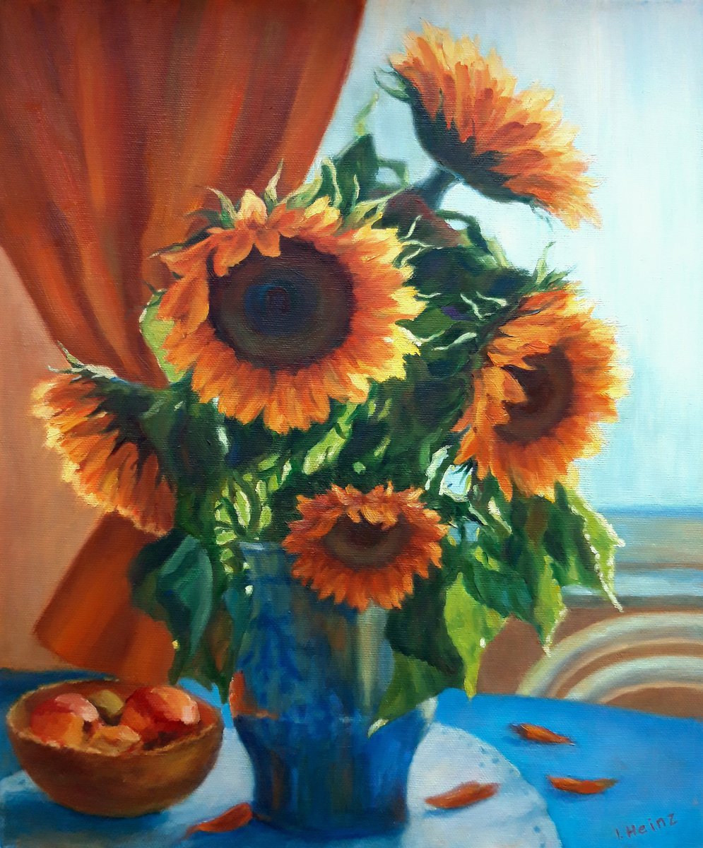 Still life with sunflowers by Irena Heinz