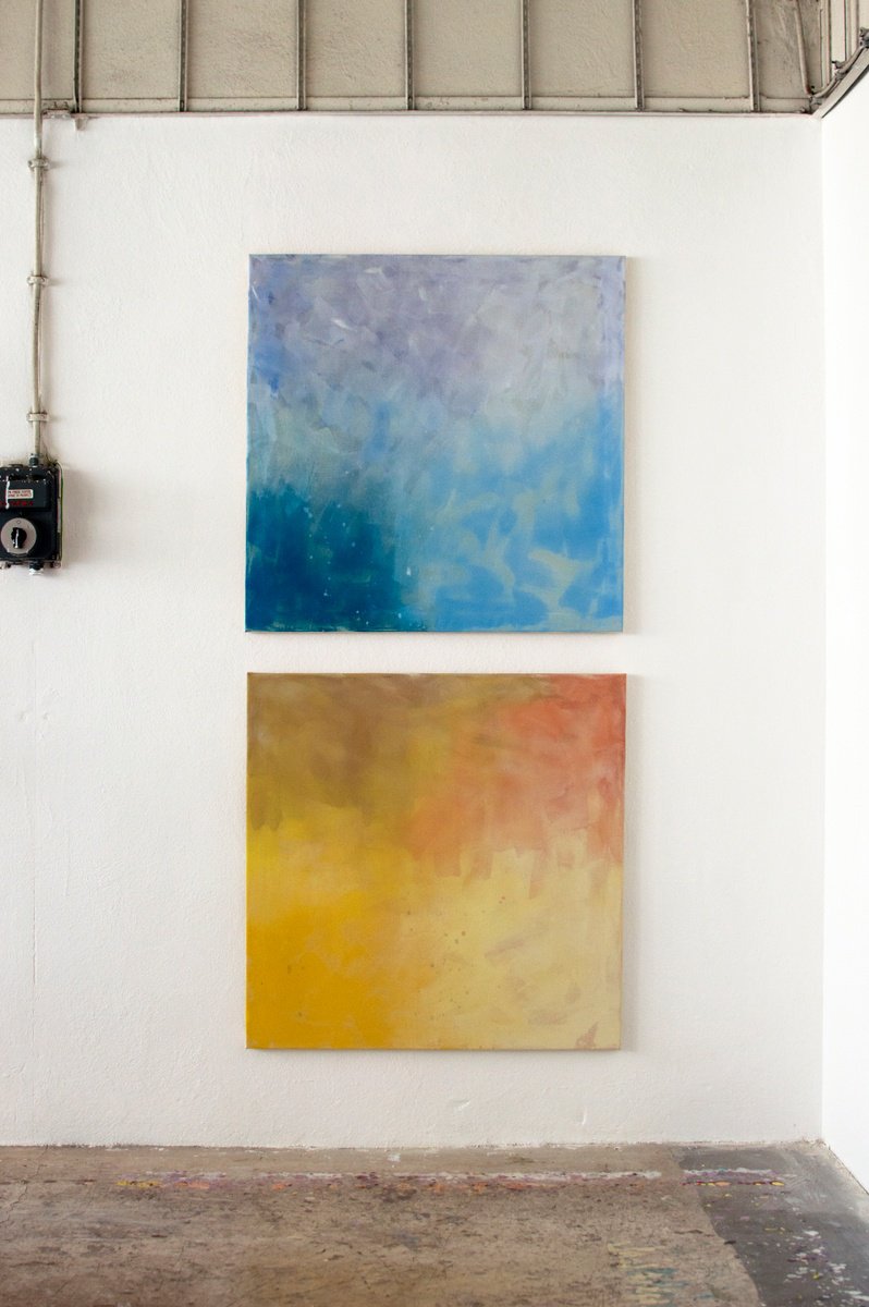 Expressive Abstract Oil Painting By Petr Johan Marek, 33 X 67", Elixir Of Life, Original Artwork