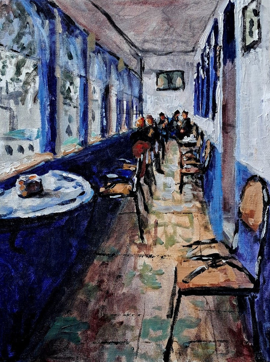  Cafe Baba By Dimitris Voyiazoglou, 17 X 20, Artwork For Sale On Artfinder