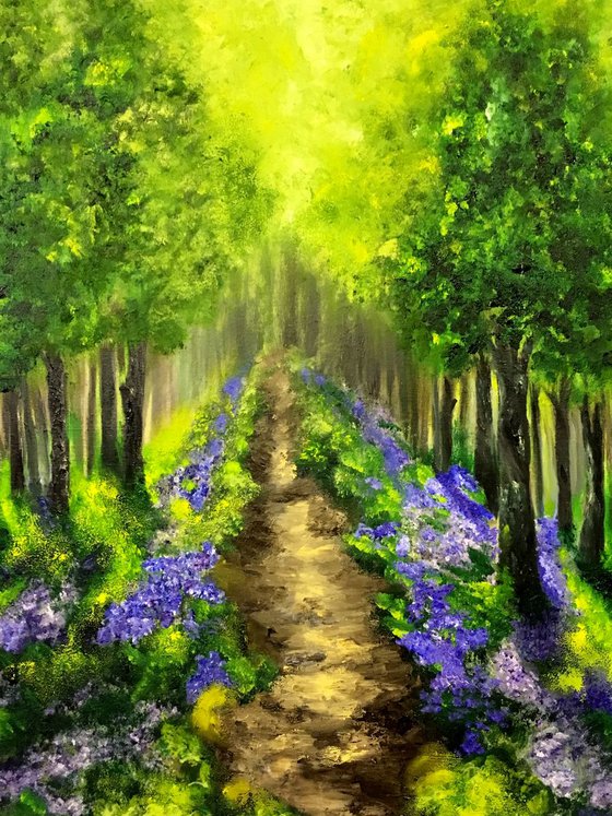 The Path to Eden, 76x61cm, palett knife