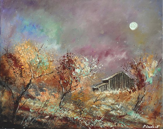 Old barn in autumn
