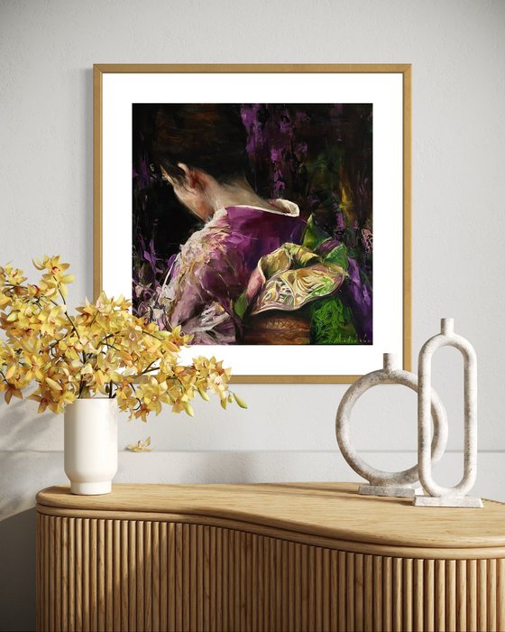 PURPLE-GIRL IN KIMONO