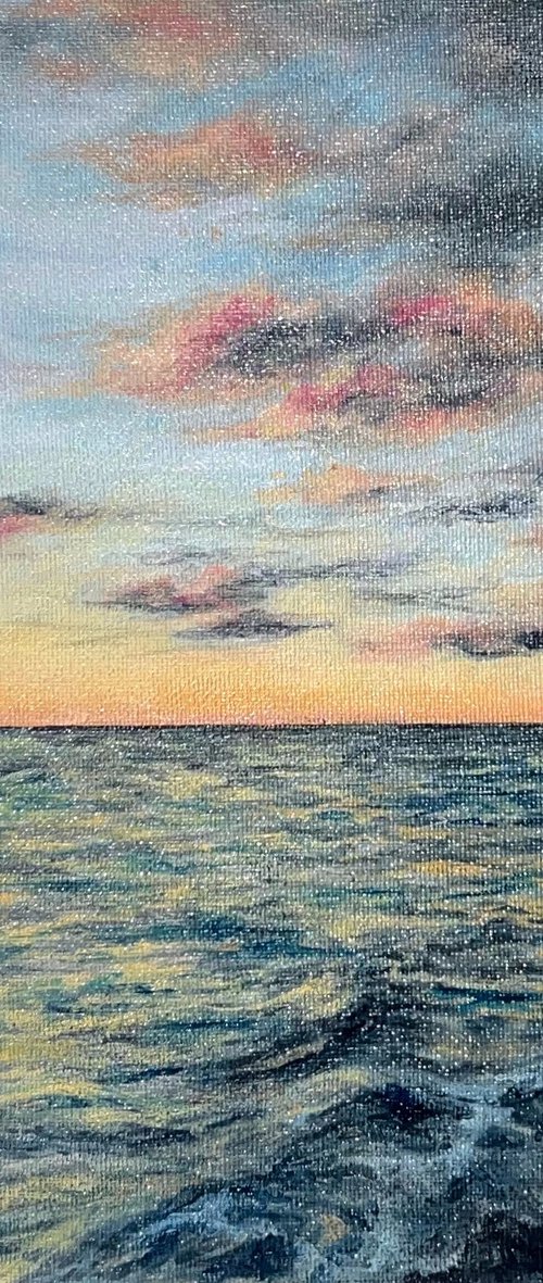 Sunset Over the Sea by Valentina Ash