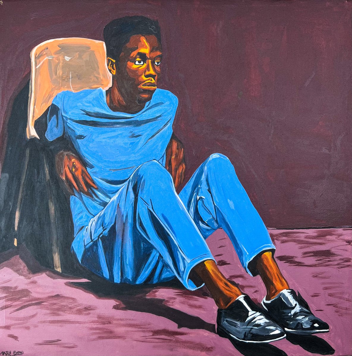 Alone With Myself By Emmanuel Akolo, 36 X 36, Artwork For Sale On Artfinder