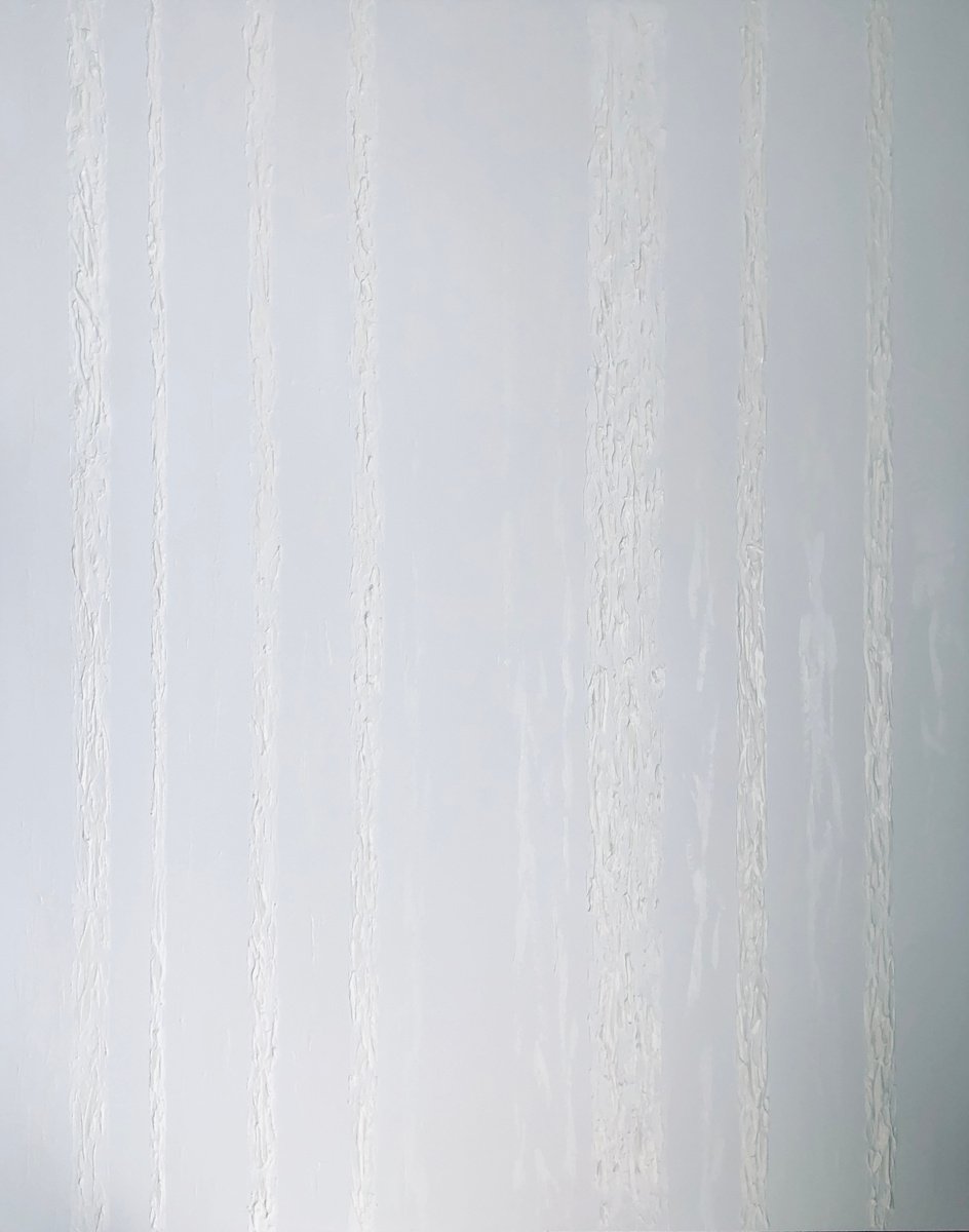3D -?White snow abstraction- - textured minimalism by Nataliia Krykun