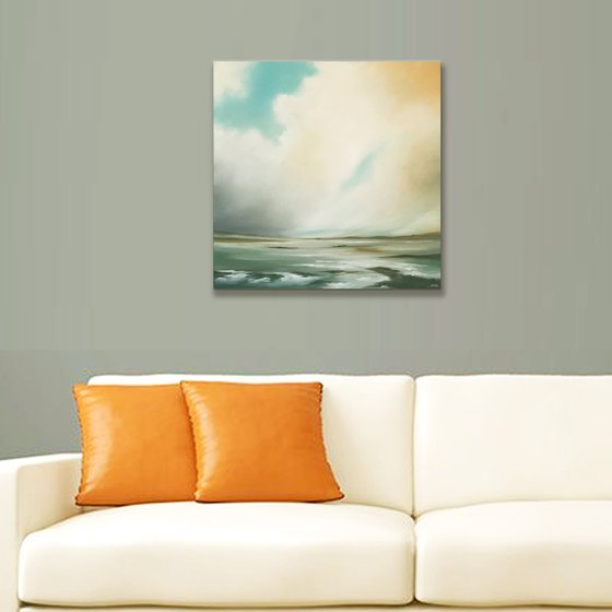 The Light Will Guide Us - Original Seascape Oil Painting on Stretched Canvas