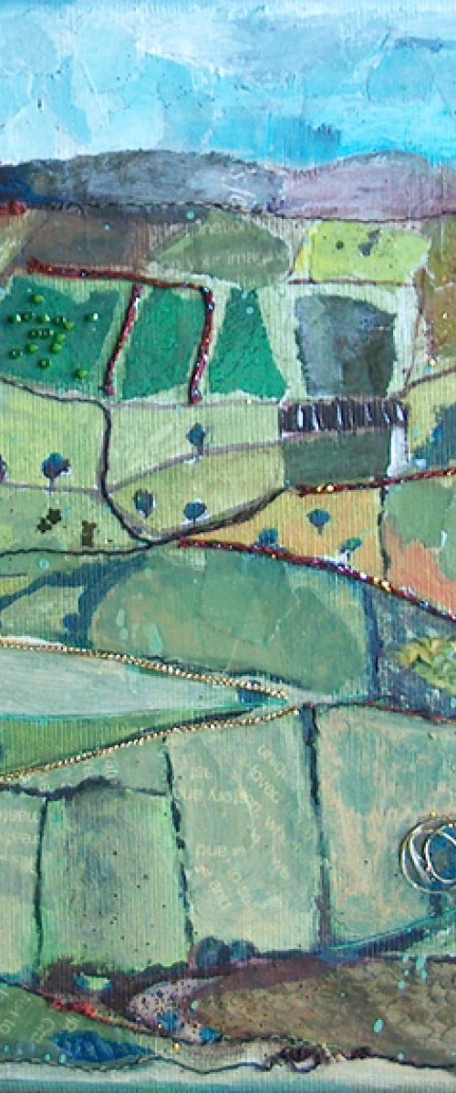 Patchwork hills by Fiona Plaisted