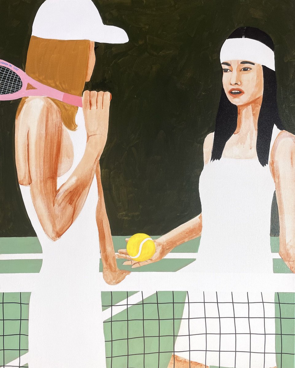 Urban And Pop Portrait Acrylic Painting By Wencke Uhl, 31 X 39", What