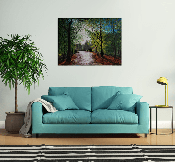 A Bridge Through Delamere Forest  92cm x 122cm