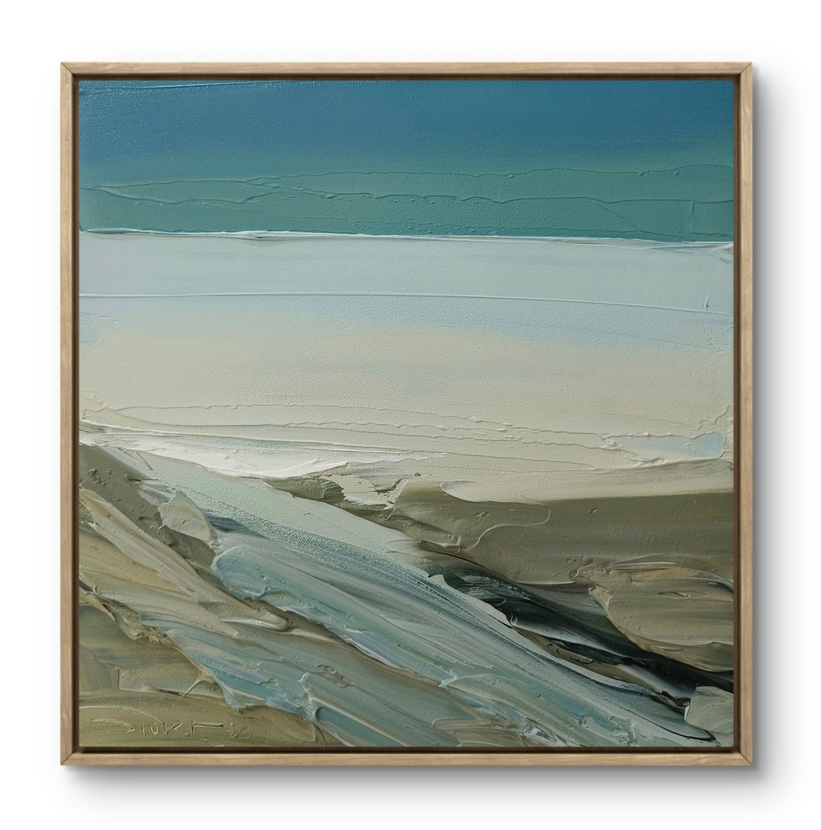 Impressionistic Landscape Acrylic Painting By Athaang Art, 15 X 15, Seascape, Original Artwork